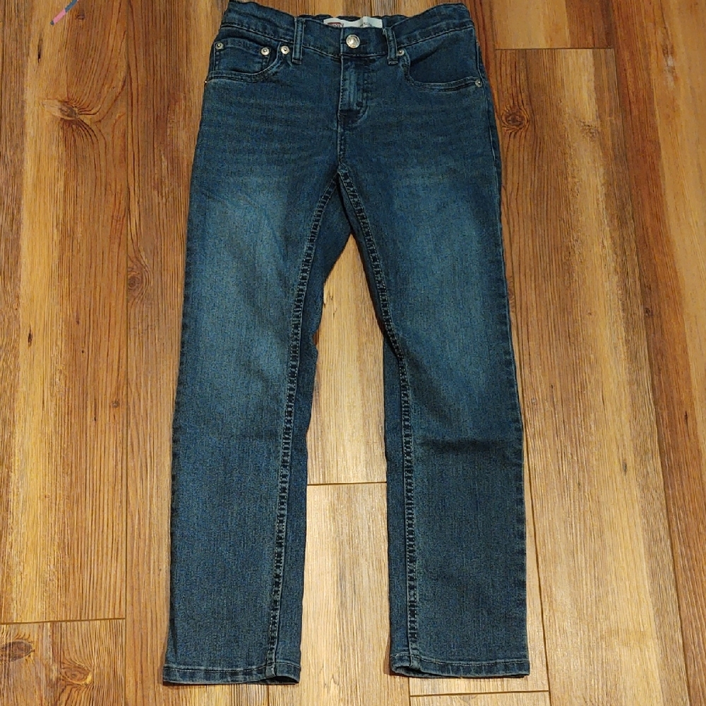 Boy's Levi's 511 Straight Medium Wash Jeans - Sz. 10 - Adjustable Waist